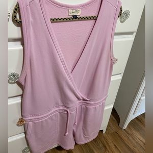 Pink cotton romper